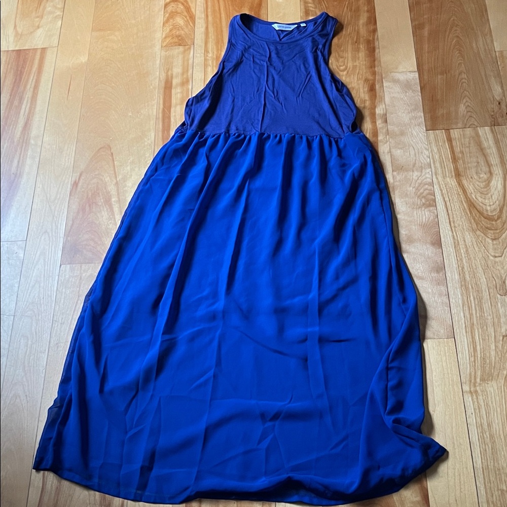 LOST IN LAYERS tank  Blue Maxi Dress